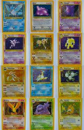 Incredible NM-MT Or Better FOSSIL 12 Card Holographic Set With 1ST ED HAUNTER!!!