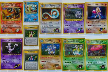 RIDICULOUS Set Of 11 Japanese Gym Heroes Holos INCLUDING BLAINE'S CHARIZARD, Sabrina's Gengar, More!!