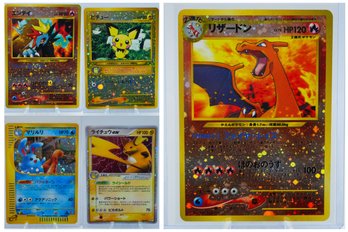 Gorgeous Set Of 5 Japanese Promo & Expedition Cards INCLUDING JAPANESE NEO 2 CHARIZARD PROMO!!!