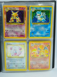 FULL POKEMON BASE SET 102 Of 102 W/ Multiple SHADOWLESS & 1ST EDITION Cards In COLLECTIBLE VINTAGE BINDER!
