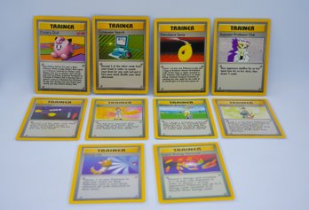 Set Of 10 Base Set Rare Trainer Pokemon Cards!