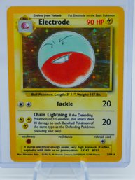 VERY RARE 'MISSING SET STAMP Error' ELECTRODE Jungle Holographic Pokemon Card!!!