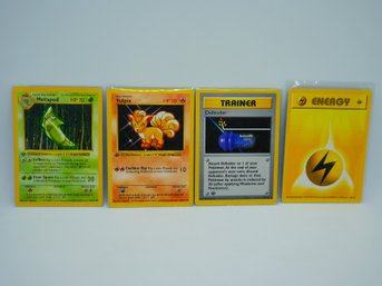Set Of 4 1st Edition BASE SET Shadowless Pokemon Cards!