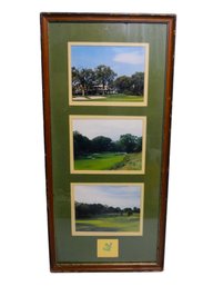 Beautiful Framed Golf Course Triptych
