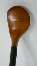 Over 100 Years Old!!! JM Inglis Rare Head With Metal Insert Wooden Head And Shaft Golf Club!