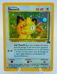MEOWTH Early Black Star 'game Boy' Holographic Promo Pokemon Card!