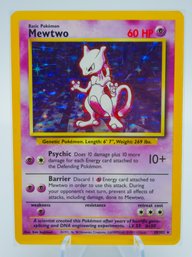 MEWTWO Base Set Holographic Pokemon Card! (1)