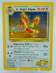 LT. SURGE'S FEAROW Gym Heroes Set Holographic Pokemon Card!!