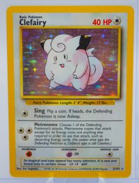 CLEFAIRY Base Set Holographic Pokemon Card!! (2)