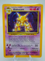 ALAKAZAM Base Set Holographic Pokemon Card!! (2)