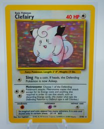 CLEFAIRY Base Set Holographic Pokemon Card!!