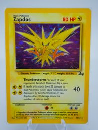 ZAPDOS Fossil Set Holographic Pokemon Card!!