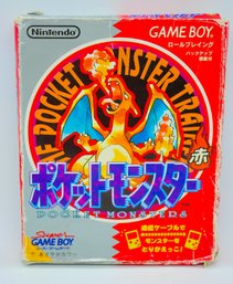 Phenomenal 1996 Japanese POKEMON RED GAMEBOY GAME In Box With Manual!!!