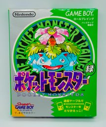 Phenomenal 1996 Japanese POKEMON GREEN(!) GAMEBOY GAME In Box With Manual!!!