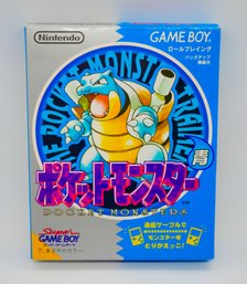 Phenomenal 1996 Japanese POKEMON BLUE GAMEBOY GAME In Box With Manual!!!