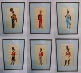 Set Of Six Framed 'CAPTAINS' Color Prints By P H Smitherman