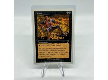 Greed Rare Magic The Gathering Card - 7th Edition!