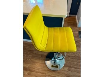 Stylish Yellow Bar Or Island Seat W/ Adjustable Height (4)