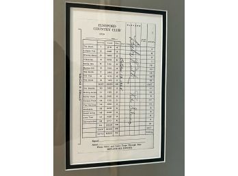 Framed Golf Country Club Scorecard W/ Babe Ruth Signature