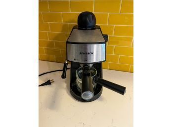 Petite Espresso Maker With Attached Milk Frother