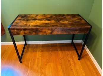 Rustic Wood And Iron Writing Desk