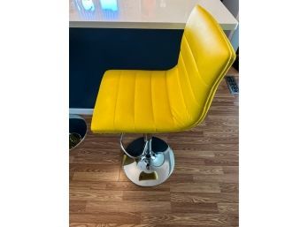 Stylish Yellow Bar Or Island Seat W/ Adjustable Height (3)
