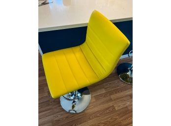 Stylish Yellow Bar Or Island Seat W/ Adjustable Height (1)