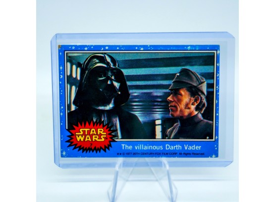 THE VILLAINOUS DARTH VADER  Card #7 1977 Star Wars DOUBLE STAR ORIGINAL SERIES 1!!