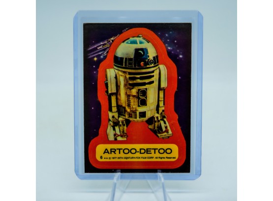INCREDIBLE 'ARTOO-DETOO' STICKER #6 1977 Star Wars DOUBLE STAR ORIGINAL SERIES 1!!