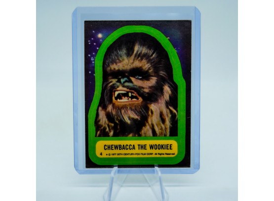 Awesome CHEWBACCA THE WOOKIE STICKER #4 1977 Star Wars ORIGINAL SERIES 1!!