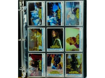 MULTIPLE BINDER PAGES OF 1978 NM-MT BATTLESTAR GALACTICA CARDS & STICKERS!!!