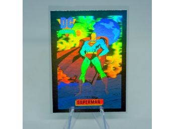 Beautiful SUPERMAN DCH 8 HOLOGRAM Card (DC Comics Series 1 1992)