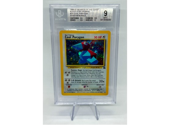 HIGH TIER BGS 9 *MINT* COOL PORYGON Black Star Promo Holo Pokemon Card! DOUBLE 9.5s!!