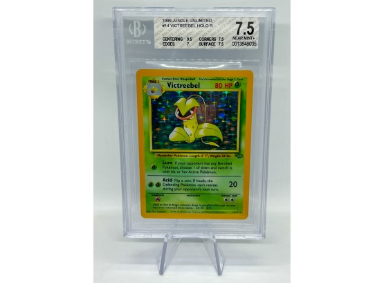 BGS 7.5 NMp Victreebel Jungle Set Holographic Pokemon Card! 9.5 CENTERING SUBGRADE!