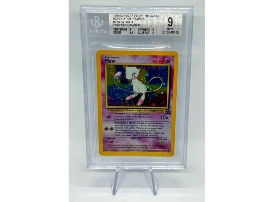 UNREAL BGS 9 MINT MEW BLACK STAR PROMO Holo Pokemon Card W/ 3x 9 SUBS!