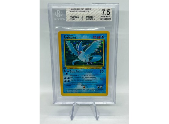 Fantastic BGS 7.5 NMp 1ST EDITION ARTICUNO Fossil Set Holographic Pokemon Card! 9.5 CENTERING SUBGRADE!!