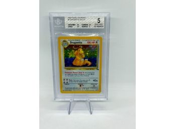 Gorgeous BGS 5 EX DRAGONITE Fossil Set Holographic Pokemon Card!! 9.5 CENTERING!!
