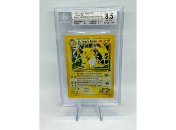 WOW!!! BGS 8.5 NM-MTp Lt. Surge's Raichu Holographic Pokemon Card!!