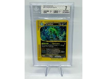 Incredible BGS 7 NM Tyranitar Expedition Holo Pokemon Card!
