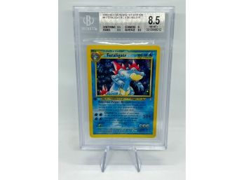 UNREAL BGS 8.5 NM-MTp 1ST EDITION FERALIGATR Neo Genesis Holographic Pokemon Card!!