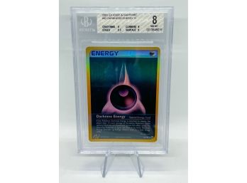 BGS 8 NM-MT Darkness Energy EX Set Foil Rare Pokemon Card!!