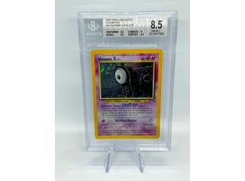 BGS 8.5 NM-MTp Unown 'A' Holographic Pokemon Card! 9.5 Centering!!!