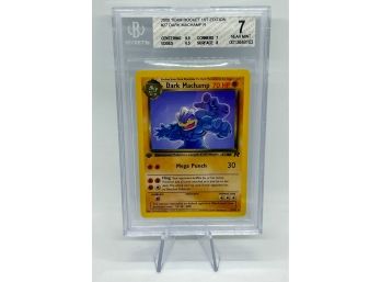 BGS 7 NM 1ST EDITION DARK MACHAMP RARE (Team Rocket Set) Pokemon Card!! 9.5 CENTERING!!