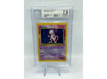 Wow! BGS 7.5 NMp MEWTWO Base Set Holographic Pokemon Card!! 9.5 ON CENTERING!!!!