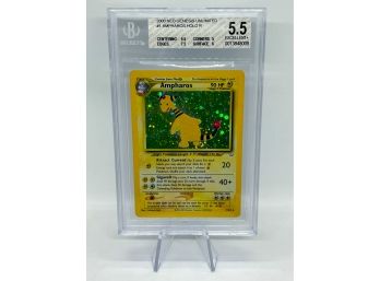 BGS 5.5 EXp Ampharos Neo Revelation Holo Pokemon Card! 9.5 CENTERING!!!