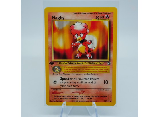 1st Edition MAGBY RARE Neo Genesis PACK FRESH POKEMON CARD!!!!!