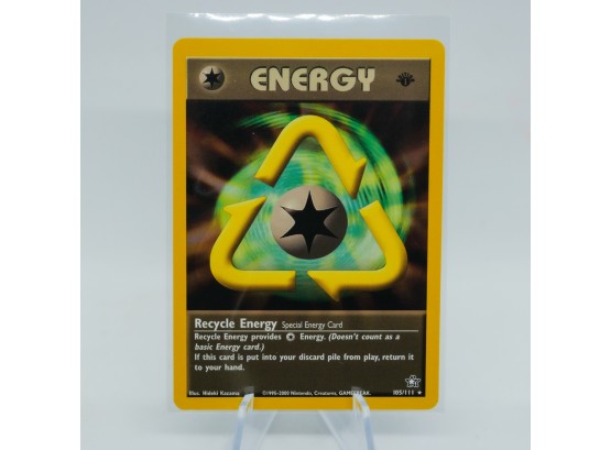 1st Edition RECYCLE ENERGY RARE Neo Genesis Pokemon Energy Card!! PACK FRESH!