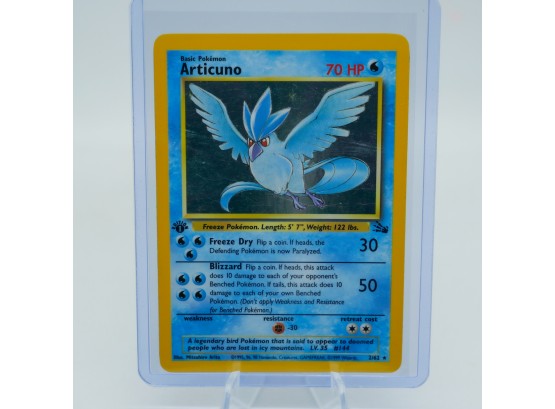 Gorgeous 1st Edition ARTICUNO Fossil Set Holographic Pokemon Card!