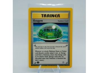 1st Edition Ecogym RARE Neo Genesis Pokemon Trainer Card!! PACK FRESH!