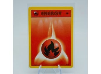 1st Edition Shadowless FIRE ENERGY Base Set Pokemon Card! Pack Fresh!!